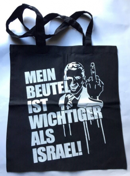 Stoffbeutel - Mein Beutel ist wichtiger als Israel - schwarz Stoffbeutel - Mein Beutel ist wichtiger als Israel - schwarz