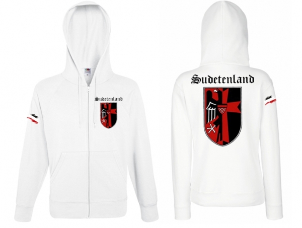 Kapuzenjacke - Sudetenland - weiß Kapuzenjacke - Sudetenland - weiß