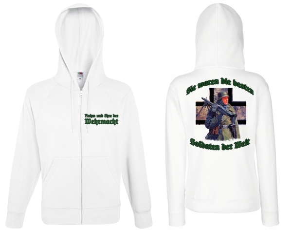 Kapuzenjacke - Ruhm und Ehre - weiß Kapuzenjacke - Ruhm und Ehre - weiß