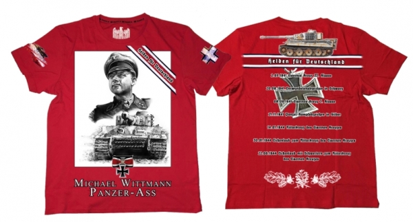 Premium Shirt - Helden für Deutschland - Michael Wittmann - rot Premium Shirt - Helden für Deutschland - Michael Wittmann - rot