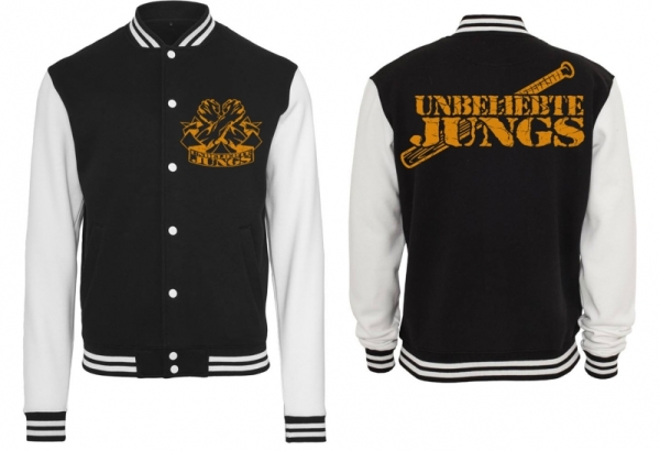 College Jacke - schwarz/weiß - Unbeliebte Jungs - Motiv 1 College Jacke - schwarz/weiß - Unbeliebte Jungs - Motiv 1