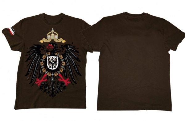 Frauen T-Shirt - alter Reichsadler - Motiv1 - braun Frauen T-Shirt - alter Reichsadler - Motiv1 - braun