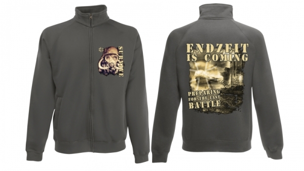 Stehkragen-Jacke - Überlebe - grau Stehkragen-Jacke - Überlebe - grau