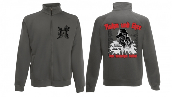 Stehkragen-Jacke - 70 Jahre - bunt - grau Stehkragen-Jacke - 70 Jahre - bunt - grau