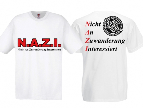 Frauen T-Shirt - N.A.Z.I. - Motiv 2 - weiß Frauen T-Shirt - N.A.Z.I. - Motiv 2 - weiß