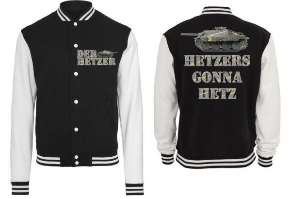 Frauen College Jacke - schwarz/weiß - Der Hetzer Frauen College Jacke - schwarz/weiß - Der Hetzer