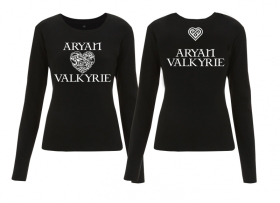 Frauen - Sweatshirt - Aryan Valkyrie - keltisches Herz - schwarz/weiß Frauen - Sweatshirt - Aryan Valkyrie - keltisches Herz - schwarz/weiß