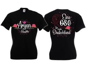 Frauen T-Shirt - Aryan Beauty - Eine Rose für mein Deutschland Frauen T-Shirt - Aryan Beauty - Eine Rose für mein Deutschland