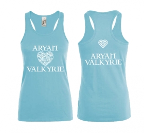 Frauen Top - Aryan Valkyrie - keltisches Herz - Atoll blau Frauen Top - Aryan Valkyrie - keltisches Herz - Atoll blau
