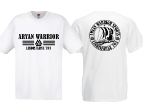 Frauen T-Shirt - Aryan Warrior - Lindisfarne 793 - Motiv 2 - Weiß Frauen T-Shirt - Aryan Warrior - Lindisfarne 793 - Motiv 2 - Weiß