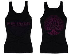 Frauen Top - Aryan Valkyrie - Vegvisir - schwarz/lila Frauen Top - Aryan Valkyrie - Vegvisir - schwarz/lila