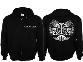 Frauen Kapuzenjacke - Aryan Valkyrie - Vegvisir - schwarz/weiß Frauen Kapuzenjacke - Aryan Valkyrie - Vegvisir - schwarz/weiß