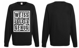 Langarmshirt - Weiss ist bunt genug - schwarz/ weiß Langarmshirt - Weiss ist bunt genug - schwarz/ weiß