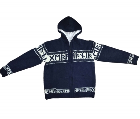 Runenstrickjacke Winter - Germania - dunkelblau Runenstrickjacke Winter - Germania - dunkelblau