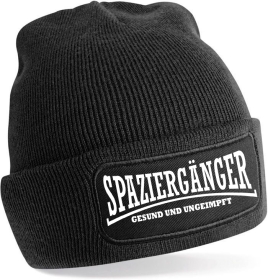 Mütze - BD - Spaziergänger - gesund & ungeimpft - schwarz Mütze - BD - Spaziergänger - gesund & ungeimpft - schwarz