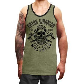 Muskelshirt/Tank Top - Used Look - Aryan Warrior - heather grün +++RAUSVERKAUF+++ Muskelshirt/Tank Top - Used Look - Aryan Warrior - heather grün +++RAUSVERKAUF+++