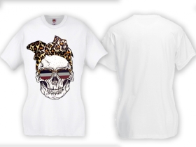 Frauen T-Shirt - Leoparden Schädel - weiß Frauen T-Shirt - Leoparden Schädel - weiß