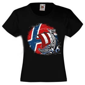 Kinder T-Shirt - Wikinger Schiff - Norwegen Kinder T-Shirt - Wikinger Schiff - Norwegen