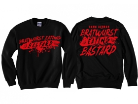 Pullover - Bratwurst eating Bastard - schwarz/rot Pullover - Bratwurst eating Bastard - schwarz/rot