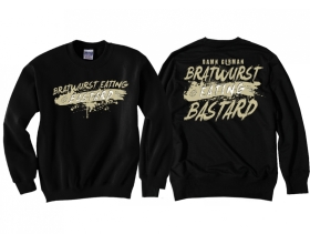 Pullover - Bratwurst eating Bastard - schwarz/beige Pullover - Bratwurst eating Bastard - schwarz/beige
