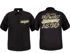 Polo-Shirt - Bratwurst eating Bastard - schwarz/beige Polo-Shirt - Bratwurst eating Bastard - schwarz/beige