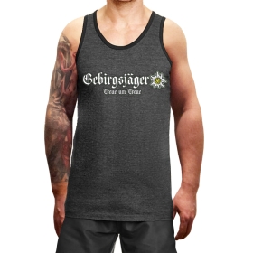 Muskelshirt/Tank Top - Used Look - Gebirgsjäger - heather charcoal +++RAUSVERKAUF+++ Muskelshirt/Tank Top - Used Look - Gebirgsjäger - heather charcoal +++RAUSVERKAUF+++