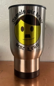 Thermobecher - Damals wie Heute - Nette Leute - 390ml Thermobecher - Damals wie Heute - Nette Leute - 390ml