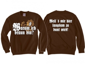 Pullover - Warum ich braun bin? 2 - braun Pullover - Warum ich braun bin? 2 - braun