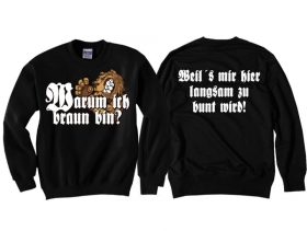 Pullover - Warum ich braun bin? 2 - schwarz Pullover - Warum ich braun bin? 2 - schwarz