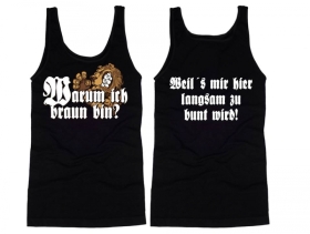 Muskelshirt/Tank Top - Warum ich braun bin? 2 - schwarz Muskelshirt/Tank Top - Warum ich braun bin? 2 - schwarz