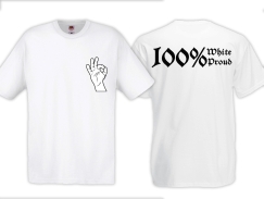 T-Hemd - White Power - Logo - Modern - 100% White/Proud - weiß
