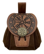 Germanischer Geldbeutel - Vegvisir - braun