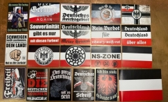 Aktivisten Paket - DEUTSCHLAND - 200 Stück + Multifunktionstuch - Kein Verbot für schwarz-weiß-rot - Doppelmotiv