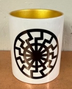 Tasse - gold - Schwarze Sonne