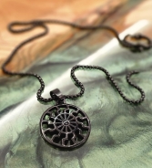 Halskette - Schwarze Sonne - 35 - Schwarz