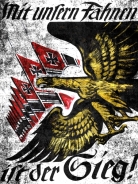 Blechschild - 20x30cm - Mit unseren Fahnen ist der Sieg Blechschild - 20x30cm - Mit unseren Fahnen ist der Sieg