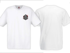 Frauen T-Shirt - Eiserner Löwe - kleines Löwenlogo - weiß