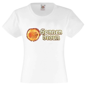 Kinder T-Shirt - Sonnenbraun - weiß Kinder T-Shirt - Sonnenbraun - weiß