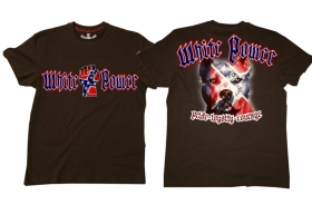 Premium Shirt - White Power - Dog Face - Südstaaten - braun Premium Shirt - White Power - Dog Face - Südstaaten - braun