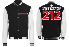 College Jacke - schwarz/weiß - Wittmann College Jacke - schwarz/weiß - Wittmann