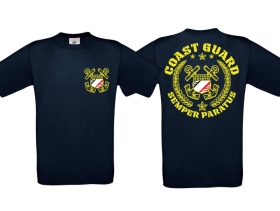 Frauen T-Shirt - Coastguard - s/w/r - navy/gelb - Motiv3 Frauen T-Shirt - Coastguard - s/w/r - navy/gelb - Motiv3