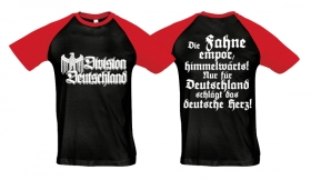 Raglan T-Shirt - Division Deutschland - mit Spruch - schwarz/rot Raglan T-Shirt - Division Deutschland - mit Spruch - schwarz/rot