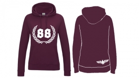 Frauen College Hoodie - 88 - Motiv2 - burgundy Frauen College Hoodie - 88 - Motiv2 - burgundy