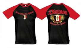 Raglan T-Shirt - Division Thüringen - Beschützer der Heimat - schwarz/rot - Rundhals Raglan T-Shirt - Division Thüringen - Beschützer der Heimat - schwarz/rot - Rundhals